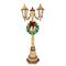 6ft. Pre-Lit Gold And Green Lamp Post With Twinkling Lights